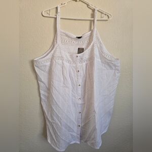 Torrid White Crochet Summer Tank Top NWT Sz 3 3x